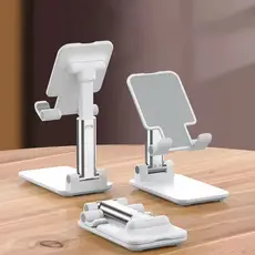 Suporte de Mesa para Celular e Tablet Dobrável com Base Antiderrapante