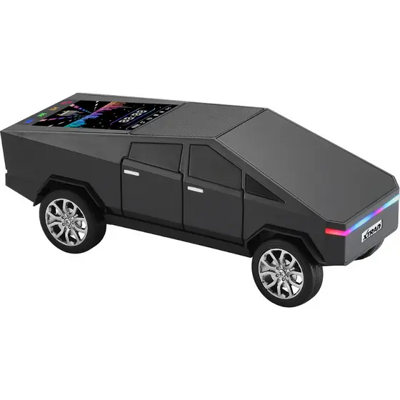 Caixa de Som Bluetooth Tesla Carro Acústica Potente Portátil Recarregável Som Rádio Compacta Alto Falante
