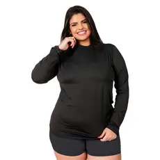 Blusa Plus Size Feminina Proteção Solar UV50+ Segunda Pele Térmica G1 ao G4