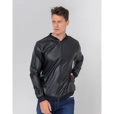 Jaqueta Bomber Aviador Courino Ziper Frontal e Bolsos Laterais