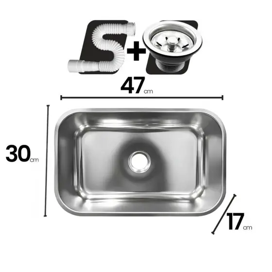 Cuba Pia Numero 1 Cozinha Inox American Steel 47x30x17 Fosco