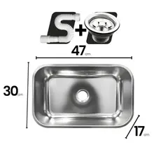 Cuba Pia Numero 1 Cozinha Inox American Steel 47x30x17 Fosco