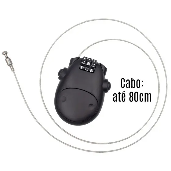 Cadeado Para Capacete De Moto Bicicleta Com Senha