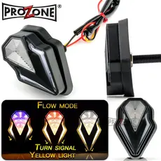 2 Pçs Luz Da Motocicleta Sinais De Volta Luzes Universal Moto LED Indicador Lâmpada Fluxo Sequencial