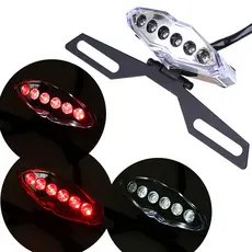 Universal Motocicleta LED Cauda Parar Luz De Freio Lâmpada Da Placa Licença Para Harley Bobber Chopper Cafe Racer