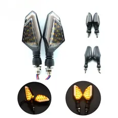 2pcs Sinal De Volta Da Motocicleta LED Luz De Sinalização Âmbar