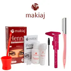 Henna De Sobrancelha E Kit Com Régua Faca Para Design ,