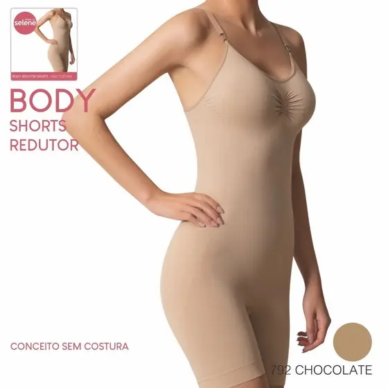 Body Redutor Short Selene Alta Compressão S/ Costura 20210