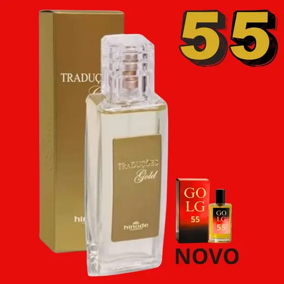 Perfume Feminino  Gold Nº 55 referencia Traduções Hinode - 50ml/100ml - Embalagem Alternativa - Floral Suave estilo 003.
