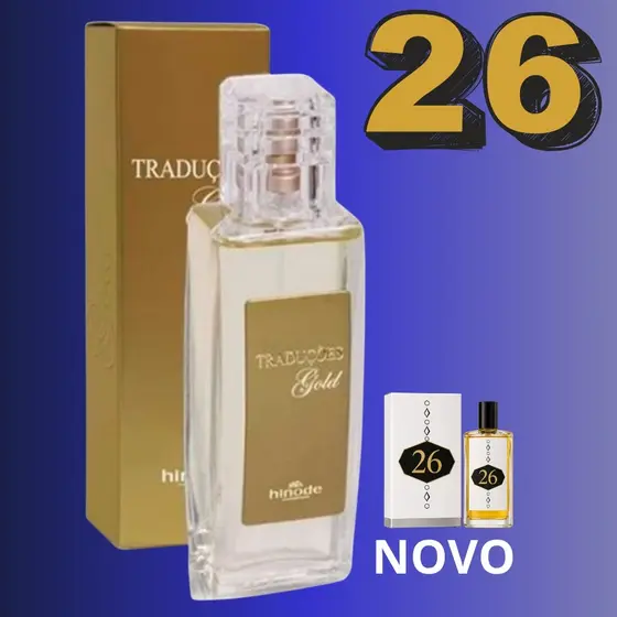 Perfume Feminino Gold Nº 26 referencia ao Traduções Hinode 50ml  - Nova Embalagem Alternativa - Floral Oriental Intenso.