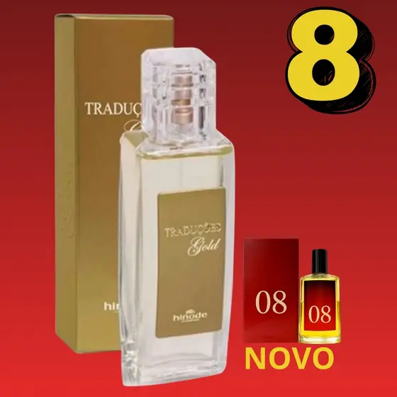 Perfume Feminino Gold Nº08 Traduções Hinode 50ml/100ml - D&G - Floral Aldeídico - Aroma Moderado - Nova Embalagem