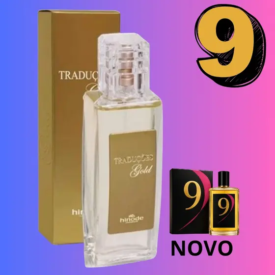 Perfume Feminino Gold Nº09 Referencia Traduções Hinode - Gabriela - 100ml/50ml - Oriental Floral - Nova Embalagem