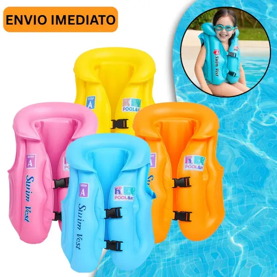 Boias Infantil Colete Salva Vidas Inflável Piscina Praia Verao Flutuador Criança Diversão Sol