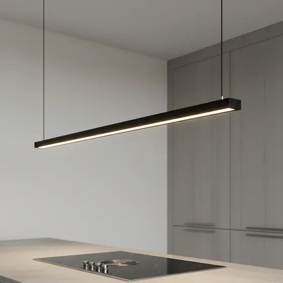 Pendente luminaria Teto Com Led Integrado Slim 90cm Para Decoração Casa Sala e Escritório Quarto Sala de Jantar cozinha