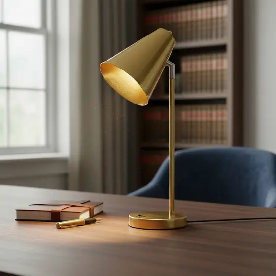 luminária de mesa abajur Direcionável Articulada com interruptor de alumínio bivolt