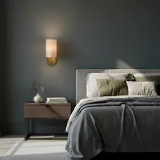 Arandela luminaria de Parede clássica interna com Cúpula algodão Tubo decorativa casa sala quarto escritório