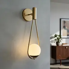 luminaria arandela de Parede Gota Com Globo de Vidro fosco 12cm casa canto de sala quarto cabeceira de cama escritório