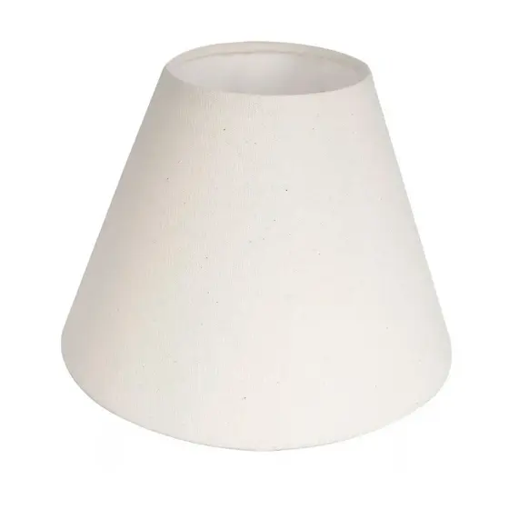 Cúpula para Abajur Luminária 11x8x14cm Tecido Algodão Soquete Nacional Cor Bege Ref 04 - Atacado envio rapido