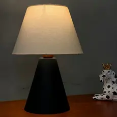 Abajur Luminária De Mesa Cone Preta Com Cúpula Algodão Decoração casa canto de Sala Quarto cabeceira de cama