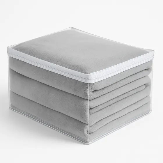 Kit 3 Saco Organizador Closet Para Edredom e Cobertor com Zíper Pvc Guarda-Roupa