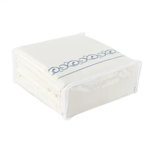 Kit 3 Saco Organizador Embalagem 30x30x12 Pvc Transparente com Zíper Guarda-Roupa