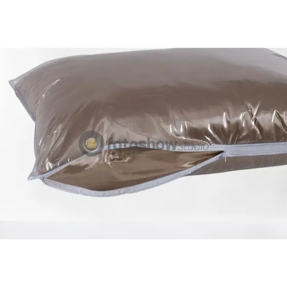 Kit 5 Saco Organizador Embalagem Para Travesseiros 50x70 Pvc com Zíper Guarda-Roupa