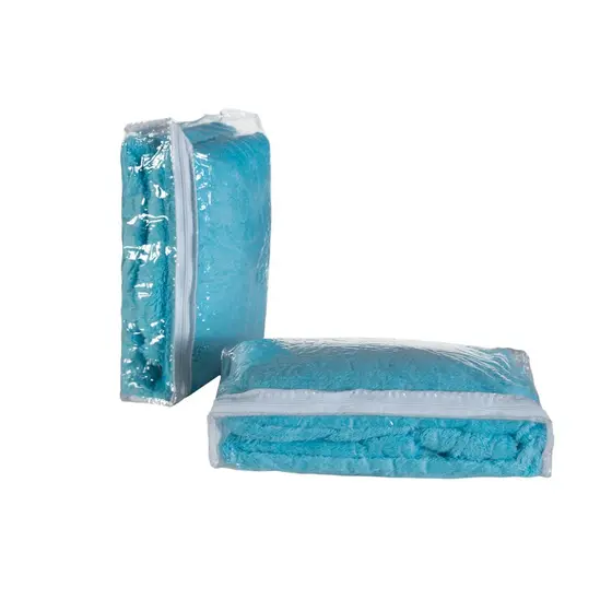 Kit 10 Saco Embalagem Organizador 29x20x5 Pvc Transparente com Zíper Guarda-Roupa