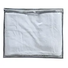 Kit 5 Saco Organizador 45x37 Para Lençol de Pvc Tnt com Zíper Guarda-Roupa