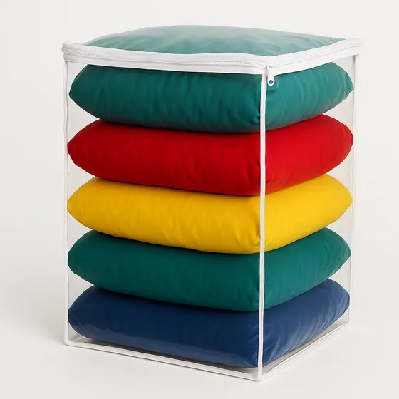 Kit 10 Saco Organizador Multiuso Para Almofadas e Edredom Pvc com Zíper