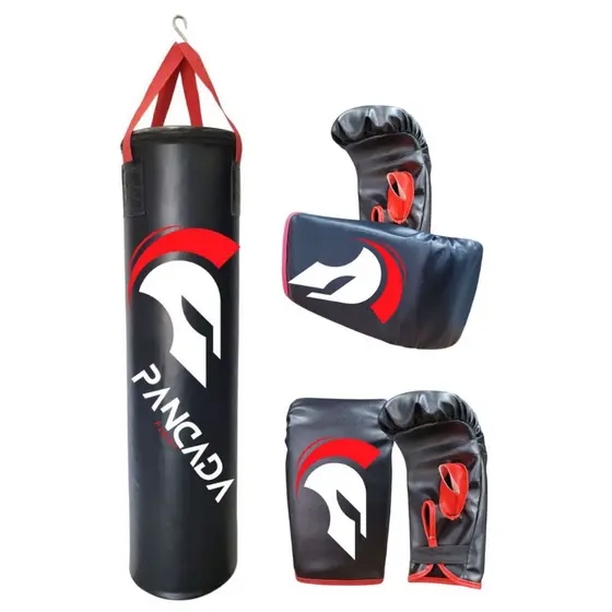 Saco De Pancada 70 cm + 2 Pares Luva Bate Saco Boxe Muay Thai - Pancada Fight