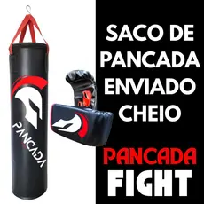 Saco de Pancada 70X100 Boxe CHEIO + Luva Bate Saco - Preço de Fábrica