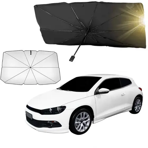 Protetor Solar  Quebra sol Parabrisa  Parasol Carro Guarda Chuva Uv