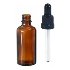 100 Frascos Conta Gotas Gotejador Vidro Âmbar 30ml P/ Floral