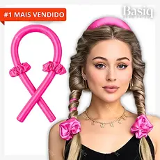 Modelador de Cachos em Cetim Sem Calor Heatless Curls + 2 Xuxinhas Anti Frizz | ZERO FRIZZ Basiq