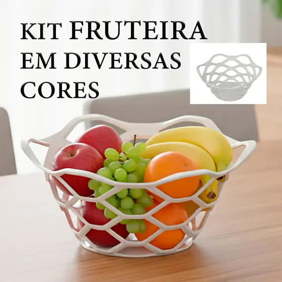 Kit Cesto Fruteira Porta Ovos de Plastico Decorativa Vazada Moderno Diversas Cores Organizar Mesa Para Ovos Frutas Pães