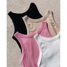 Blusa feminina canelada cores e variadas tamanho unico malha premium para academia e dia a dia