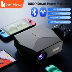 BETTDOW AC 1051 (CINZA) Nativo 1080p 4k projetor 5G wifi bluetooth filme ao ar livre android projetor 200