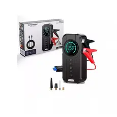 Bomba de Ar Portatil Compressor Inflator Multi-função 4 em 1 PowerBank 8 kmah Bateria Calibrador Carro Auto Pneu