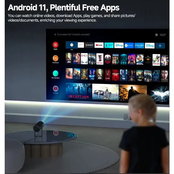 Projetor Portátil Bettdow Ac1042 Pro Full Hd 4k Android 11 Bluetooth Wi-fi Preto