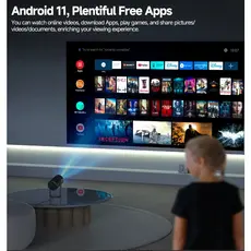 Projetor Portátil Bettdow Ac1042 Pro Full Hd 4k Android 11 Bluetooth Wi-fi Preto