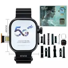 Smartwatch Ultra 3 AI (PRETO ) Android 4G LTE Câmera 2MP Giratória Tela AMOLED 2.06" GPS