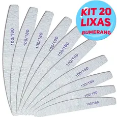 25, 20, 10 e 5 Lixas Bumerangue De Unha Meia Lua 100/180 Unhas Porcelana Acrigel/gel/porcelana