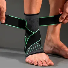2 e 1 Tornozeleira Estabilizadora Ortopédica Compressão Ajustável Crossfit Esportiva Proteção de Tornozelo com Strap