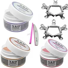 Kit 3 Gel X&D Unhas + 6 Presilhas Cores Pink Nude, Nude 17, Pink Unha