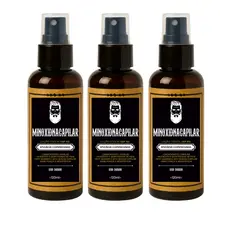 Kit 3x Tonico Capilar Cavanhaque Bigode Barba Cabelo Sobrancelha 120ml Pro Barba Serum para Crescimento Envio Hoje