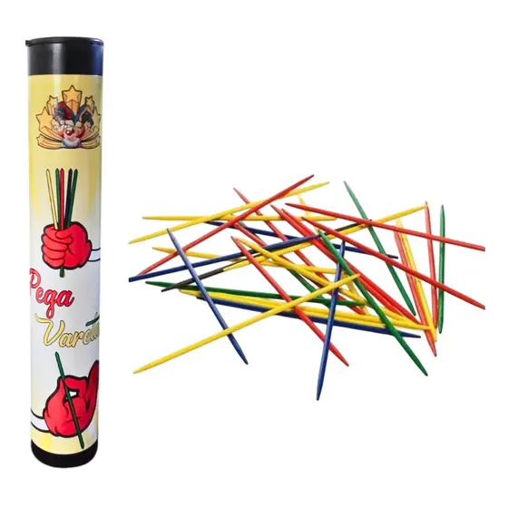 Jogo Brinquedo Pega Vareta Colorido Pedagógico 21 Palitos