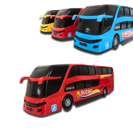 Ônibus Brinquedo Busão Plástico Veículo Infantil 25cm