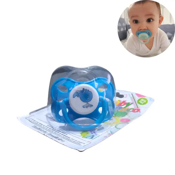 Chupeta De Bebê Infantil Com Bico Redondo De Silicone A Partir De 6 Meses
