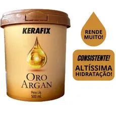 Máscara de Altíssima Hidratação Capilar Secos e Danificados KERAFIX ORO Argan Probelle 500ml