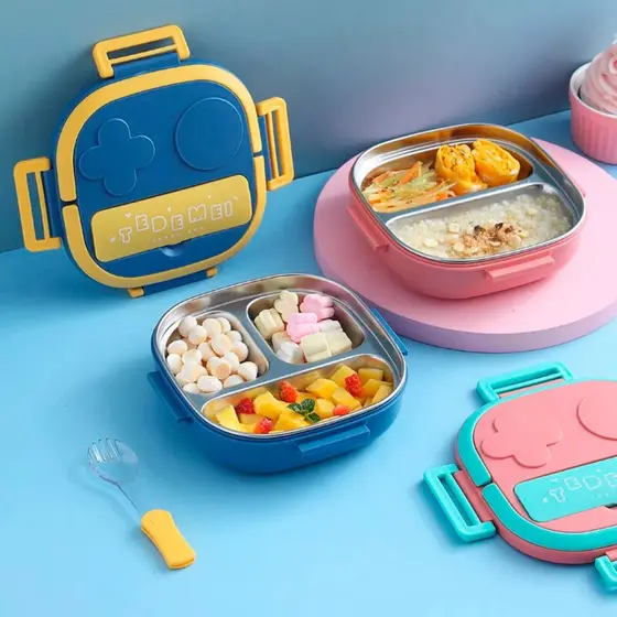 Marmita Térmica Infantil para Lancheira com Divisória Talher Bento Box